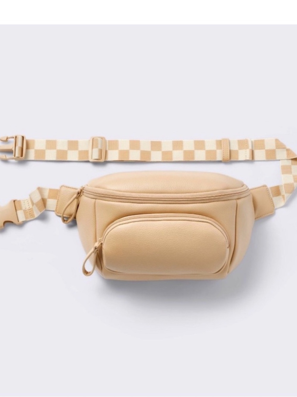 cloud island tan crossbody pouch with mesh organizer